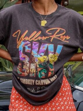 Spell Yellow Rose Sky Tee SZ M